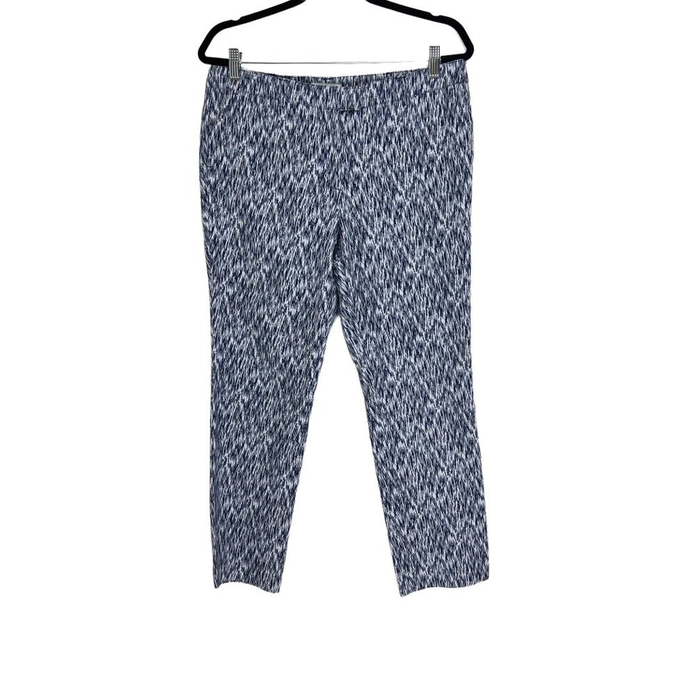 Soft Surroundings High Rise Blue White Cropped Pants Regular Fit Size 8P